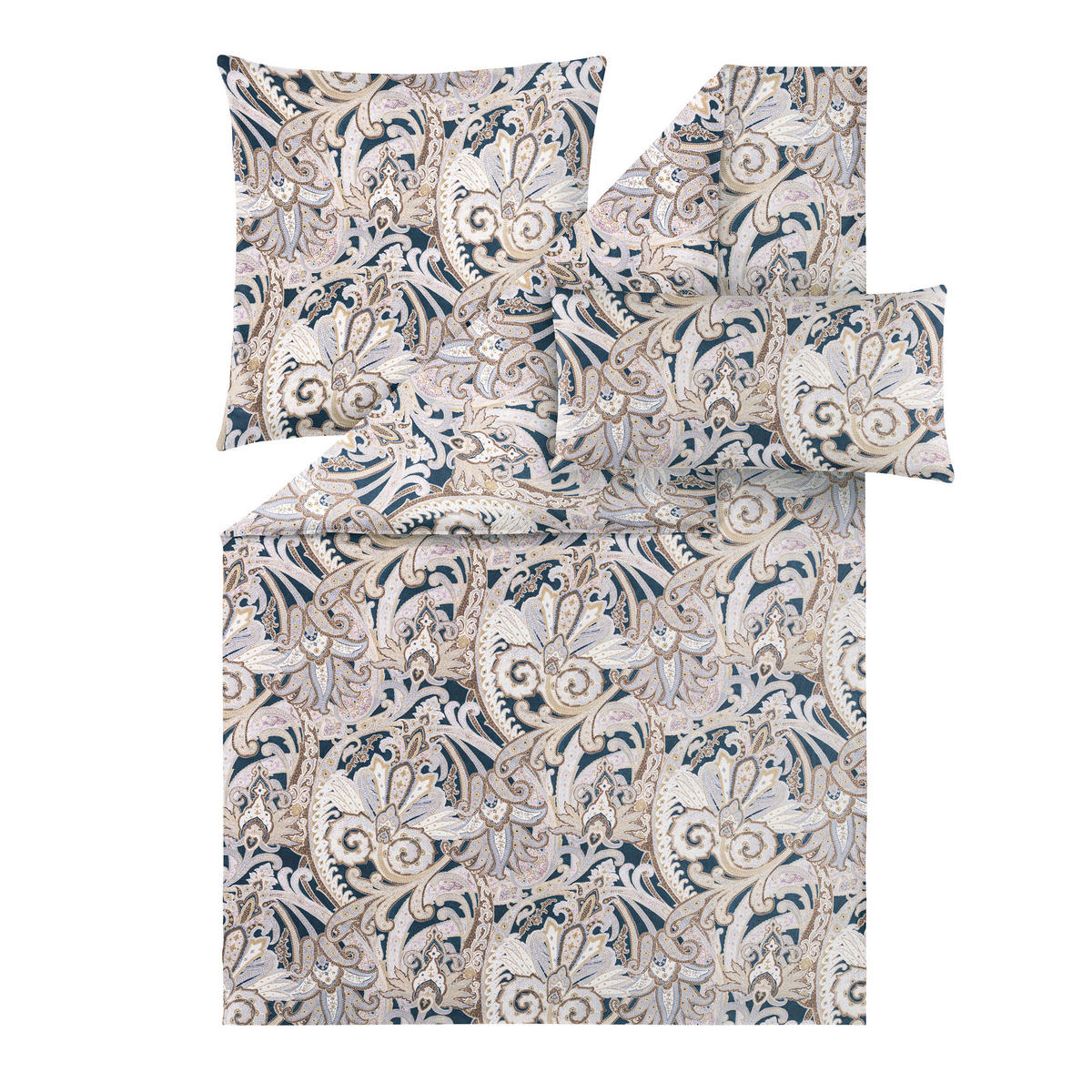 BETTWÄSCHE Atelier Makosatin 135/200 cm  - Blau, Design, Textil (135/200cm) - Estella