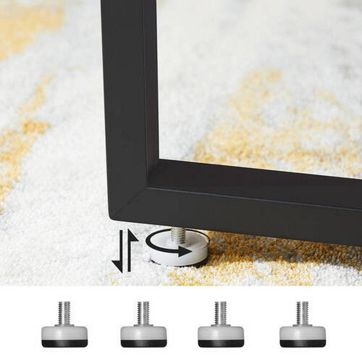 COUCHTISCH in Metall, Holzwerkstoff 88/88/47 cm  - Schwarz/Braun, Trend, Holzwerkstoff/Metall (88/88/47cm) - Boxxx