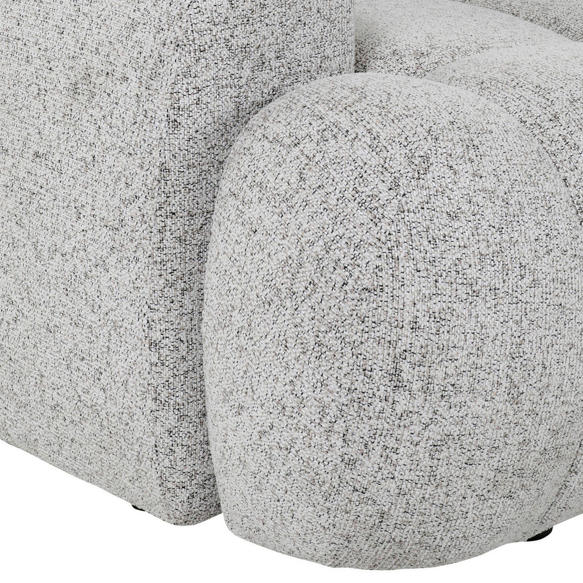ECKSOFA in Flachgewebe Greige  - Greige/Schwarz, Konventionell, Kunststoff/Textil (276/175cm) - Carryhome