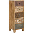 KOMMODE , 45/120/40 cm, 5 Schublade(n)  - Multicolor/Naturfarben, LIFESTYLE, Holz/Metall (45/120/40cm) - Landscape