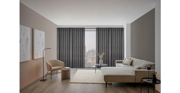 FERTIGVORHANG blickdicht 140/245 cm - Schwarz, KONVENTIONELL, Textil (140/245cm) - Dieter Knoll