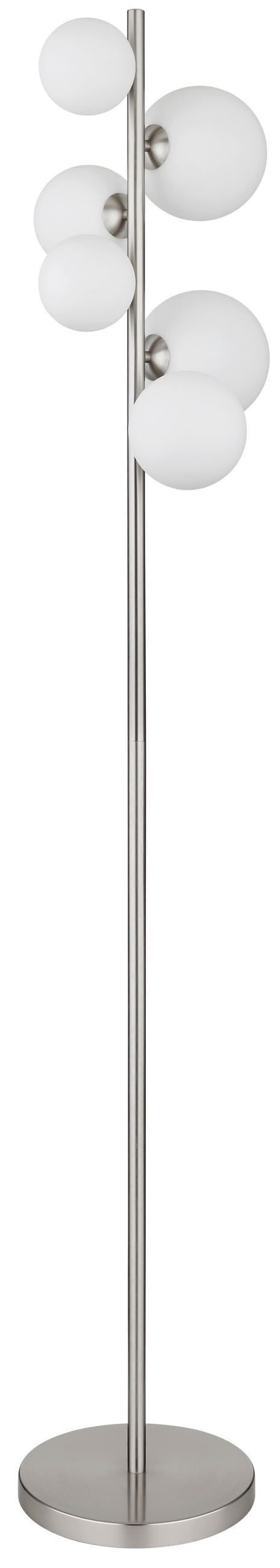 LED SVJETILJKA PODNA  - boje nikla/crna, Konvencionalno, staklo/metal (29,5/28/155cm) - Globo