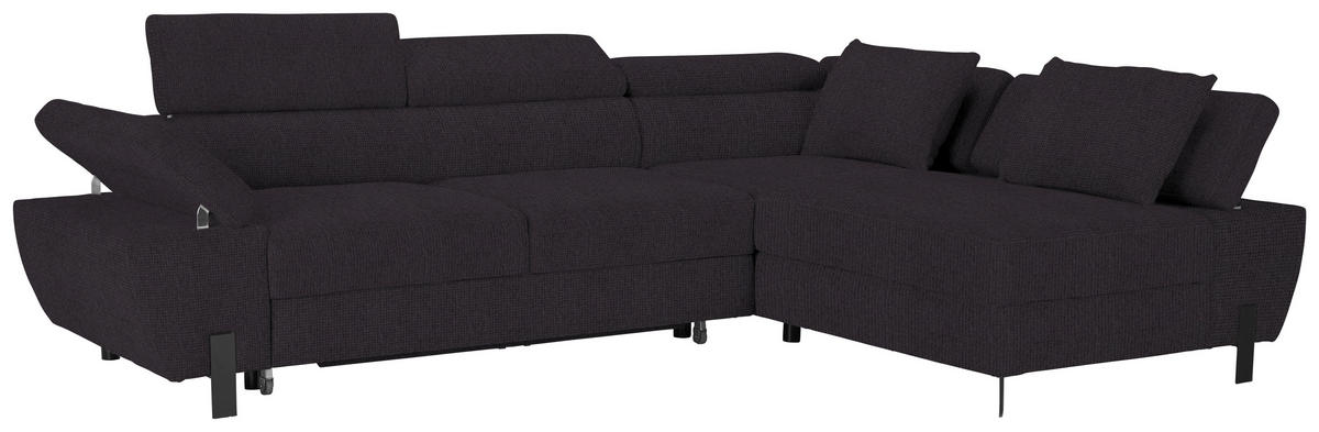 HÖRNSOFFA i vävt tyg svart  - svart, Modern, metall/trämaterial (277/90/189cm) - MID.YOU