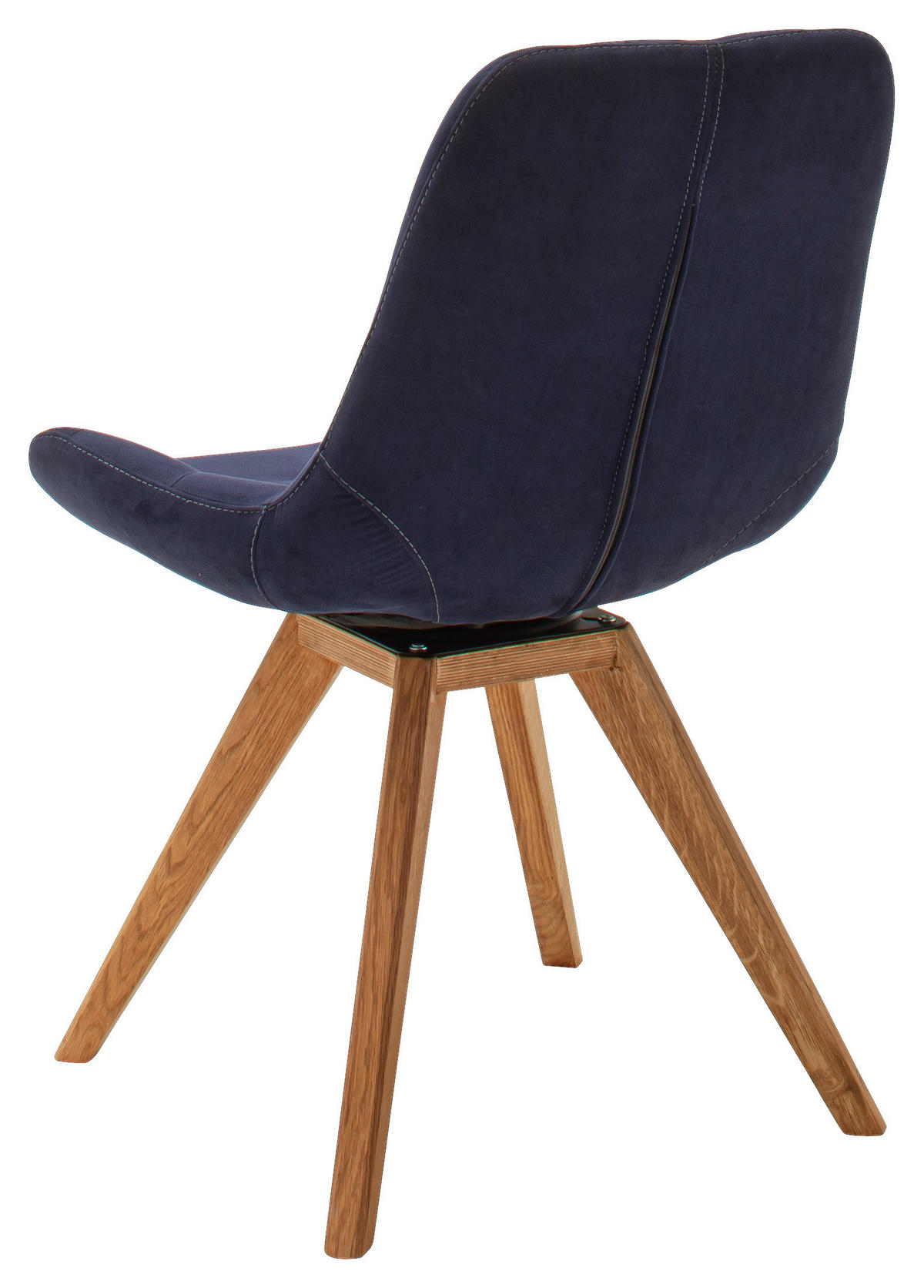 STUHL Flachgewebe Dunkelblau  - Dunkelblau, KONVENTIONELL, Holz/Textil (56/84/63cm) - Carryhome