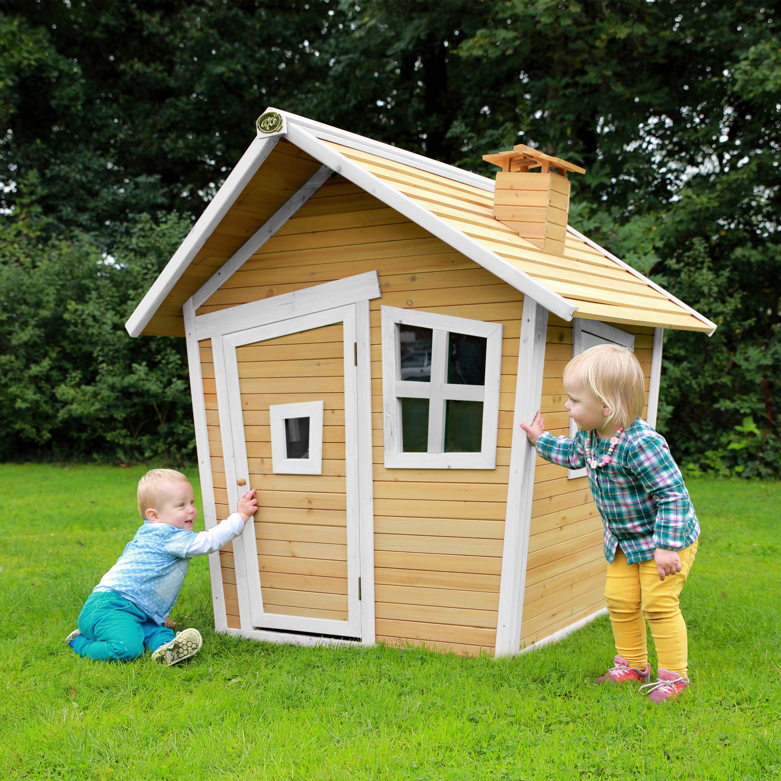 SPIELHAUS  - Braun/Weiß, KONVENTIONELL, Holz (144/146/157cm) - Ambia Garden