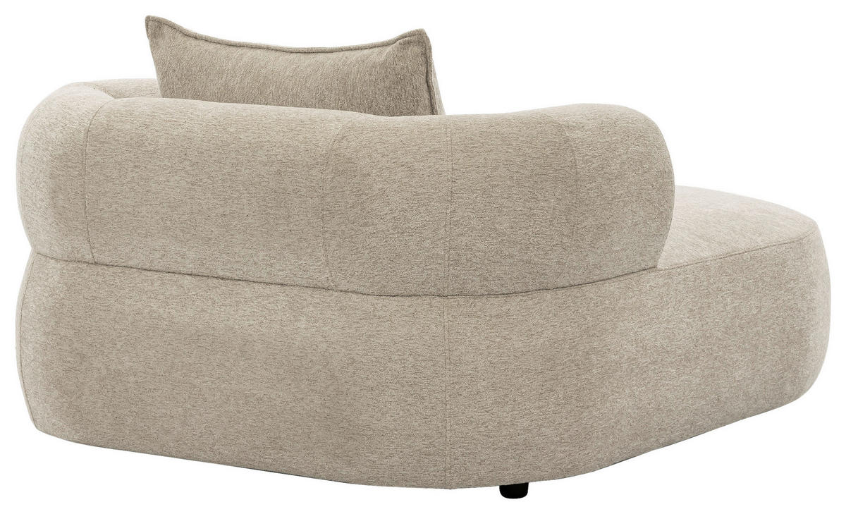 XXL-SESSEL Chenille Beige    - Beige/Schwarz, Design, Kunststoff/Textil (122/76/156cm) - Livetastic