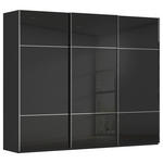 SCHWEBETÜRENSCHRANK  in Schwarz  - Chromfarben/Schwarz, KONVENTIONELL, Glas/Holzwerkstoff (242/223/68cm) - Novel