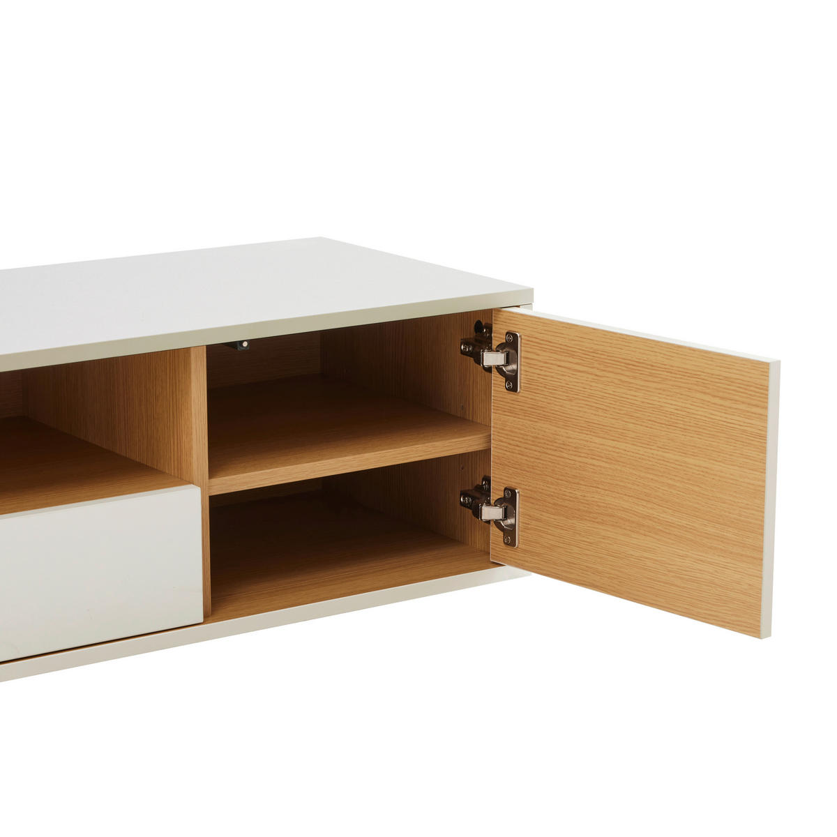 LOWBOARD  in 150/30/40 cm  - Eichefarben/Weiß, Design, Holzwerkstoff (150/30/40cm) - Xora