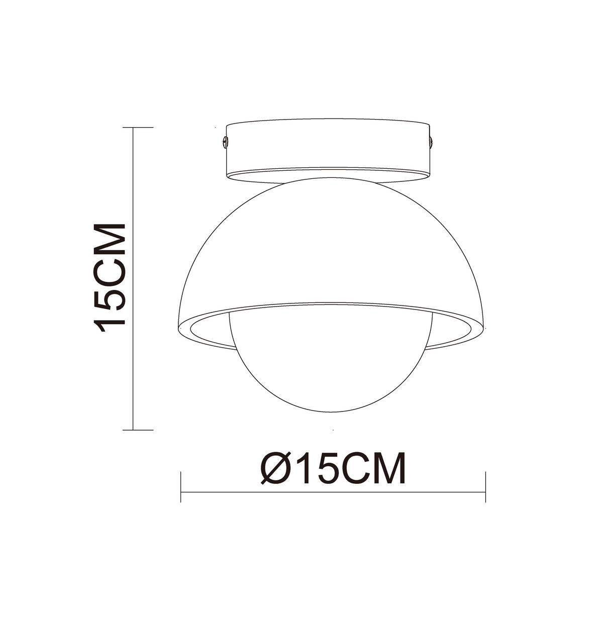 DECKENLEUCHTE  15/15 cm    - Beige/Weiß, Design, Glas/Stein (15/15cm) - Collet's Monde