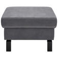 HOCKER Mikrofaser Grau  - Beige/Schwarz, Design, Textil/Metall (70/45/70cm) - Hom`in