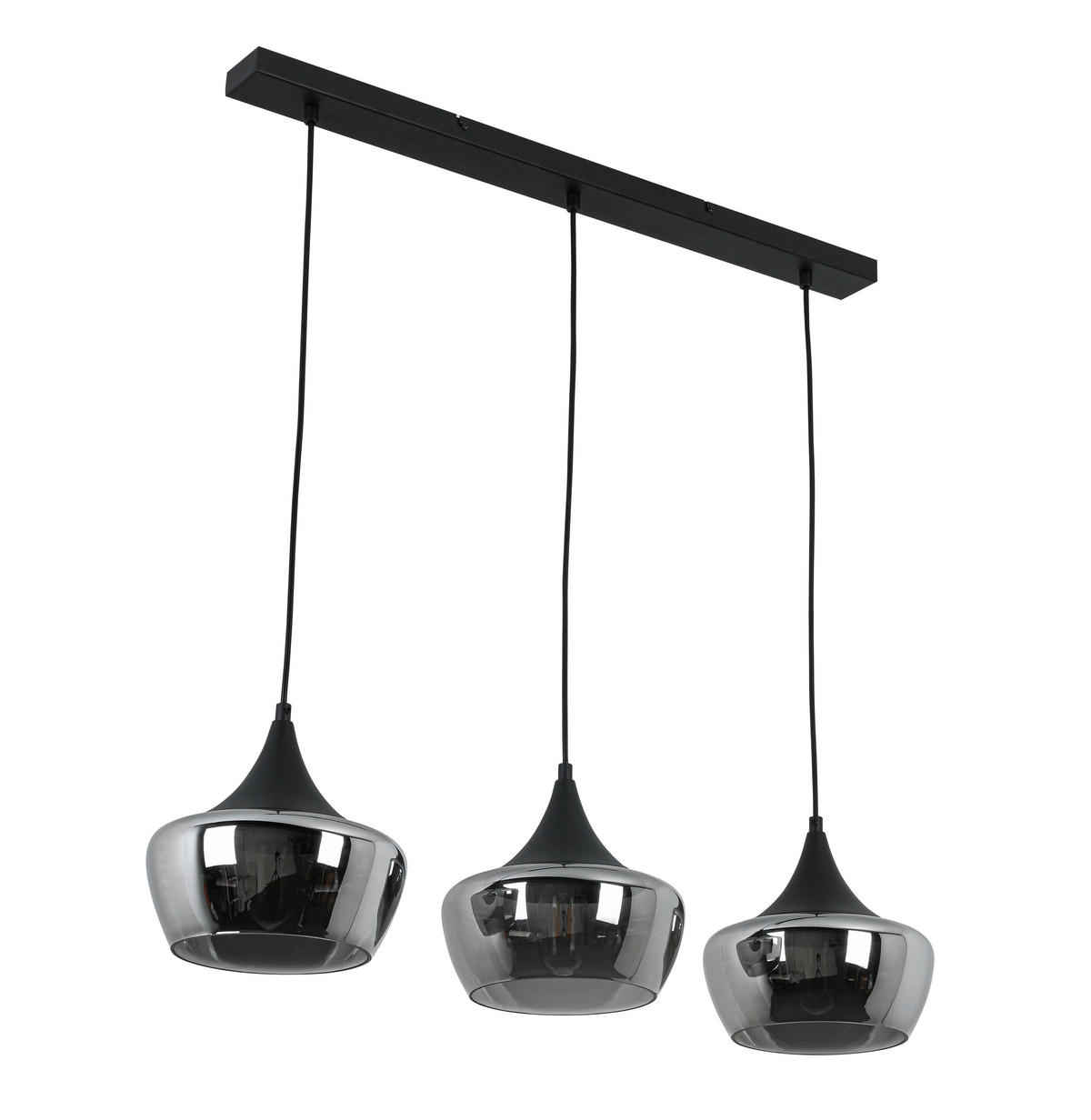 VISEČA SVETILKA     80/22/120 cm        3x25 W E27 - barve kroma/črna, Konvencionalno, kovina/umetna masa (80/22/120cm) - Novel