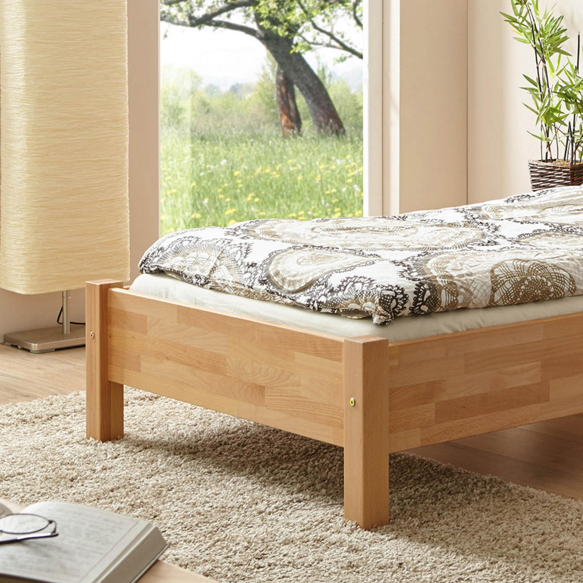 BETT 100/200 cm  in Buchefarben  - Buchefarben, KONVENTIONELL, Holz (100/200cm) - MID.YOU
