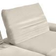 ECKSOFA  in Teddystoff Creme  280/170-195 cm  - Creme/Schwarz, Design, Textil/Metall (280/170-195cm) - Dieter Knoll