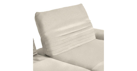 ECKSOFA  in Teddystoff Creme  280/170-195 cm  - Creme/Schwarz, Design, Textil/Metall (280/170-195cm) - Dieter Knoll