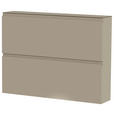 SCHUHKIPPER - Taupe, Design, Glas/Holzwerkstoff (110/82/22cm) - Moderano