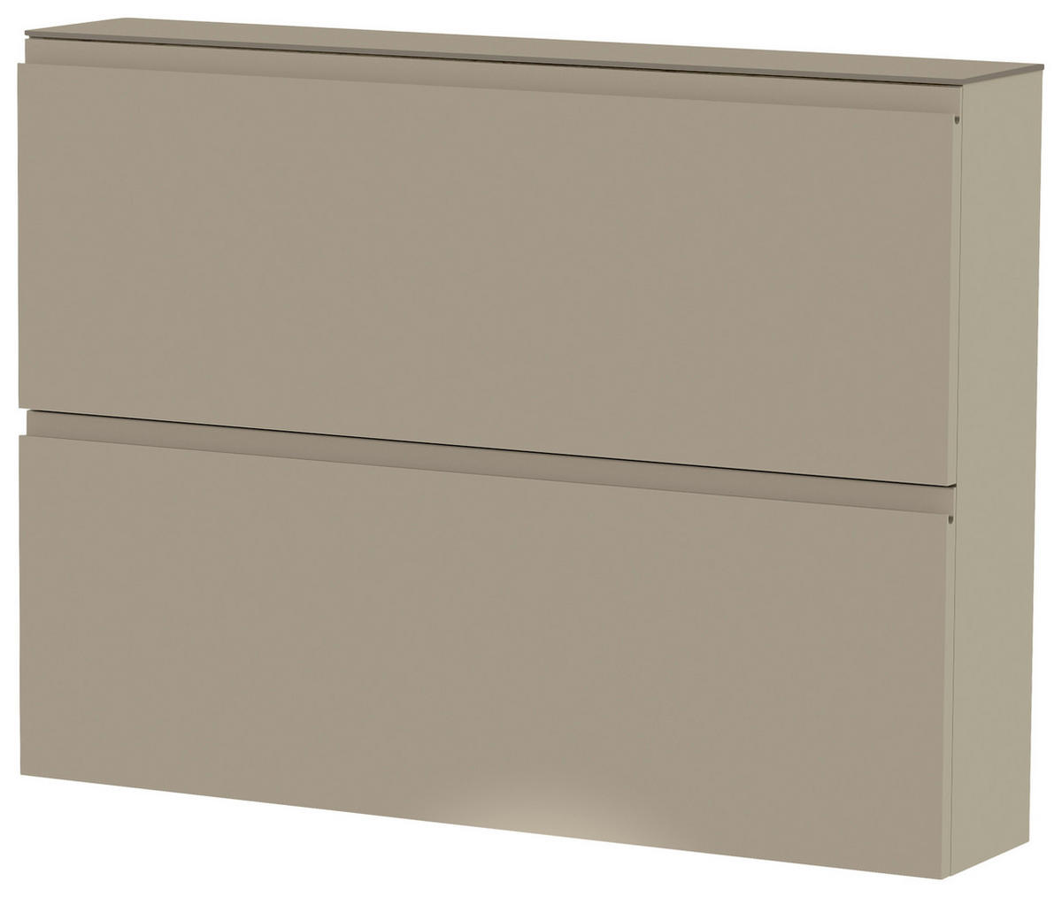 SCHUHKIPPER Gardasee  in 110/82/22 cm  - Taupe, Design, Glas/Holzwerkstoff (110/82/22cm) - Moderano