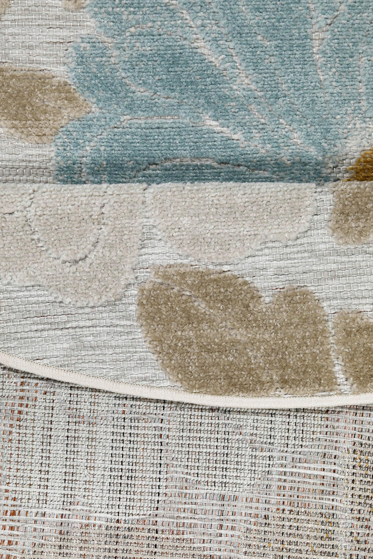 OUTDOORTEPPICH 160 cm Beach Flower Hellblau, Beige, Currygelb  - Currygelb/Beige, KONVENTIONELL, Textil (160cm) - WECON HOME