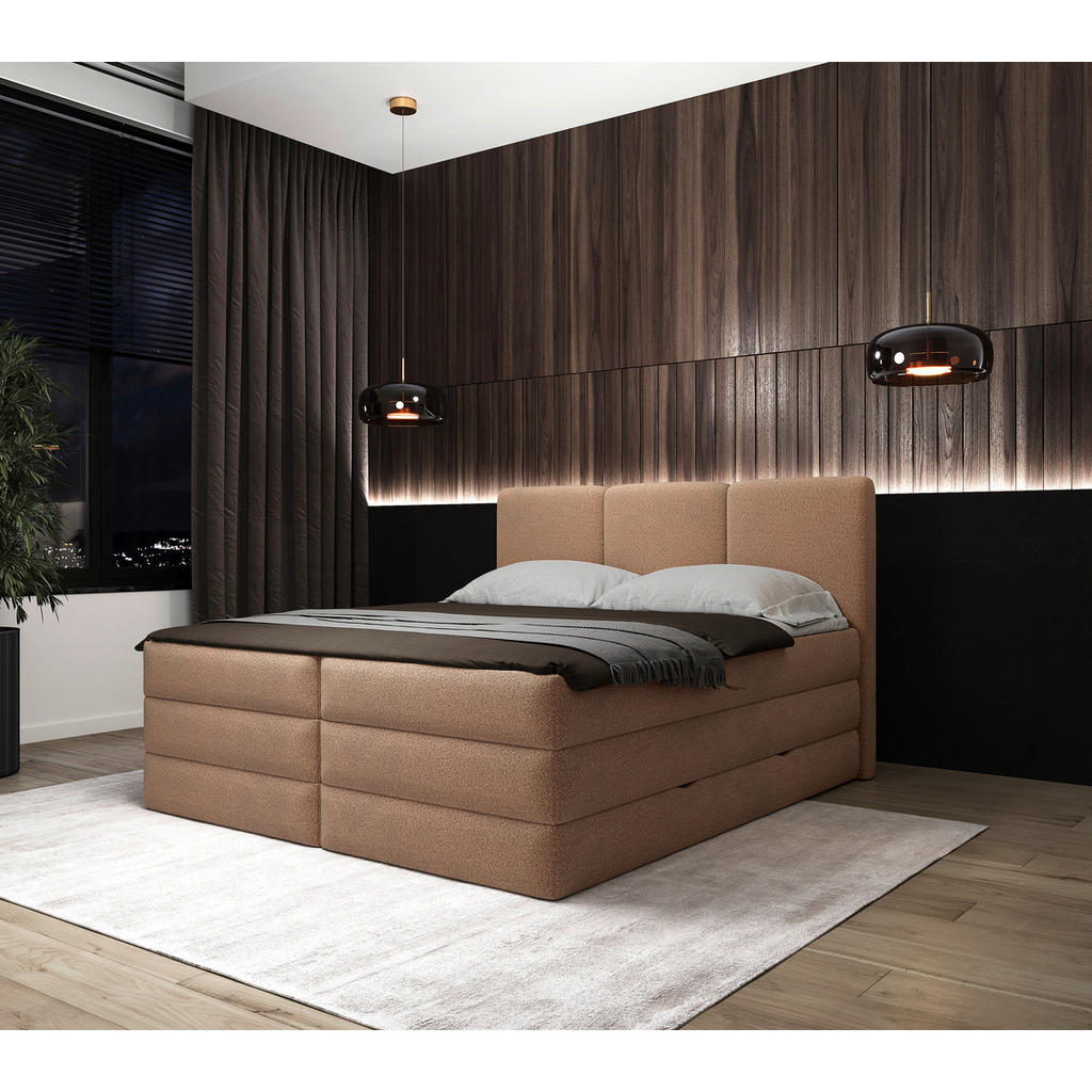 Boxspringbett mit Topper & Bettkasten 180x200 Castel K
