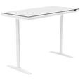 SCHREIBTISCH höhenverstellbar  - Weiß, Design, Holzwerkstoff/Kunststoff (160/80/73-118cm) - Novel