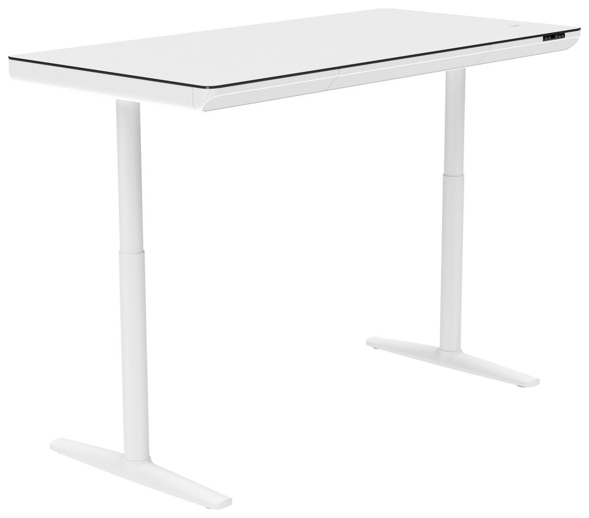SCHREIBTISCH 160/80/73-118 cm  in Weiß  - Weiß, Design, Holzwerkstoff/Kunststoff (160/80/73-118cm) - Novel