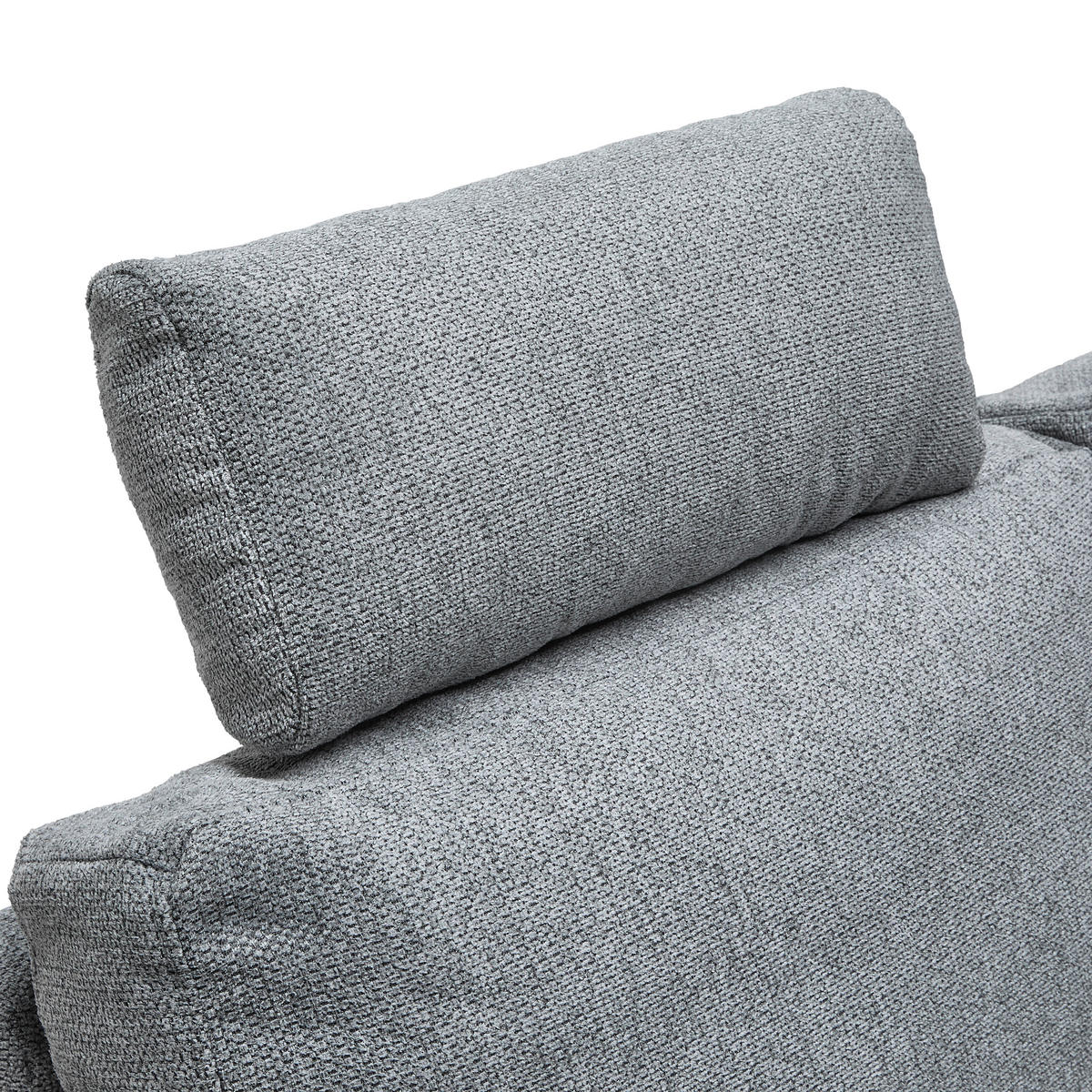 ECKSOFA Webstoff Grau  - Schwarz/Grau, Modern, Textil/Metall (250/189cm) - MID.YOU