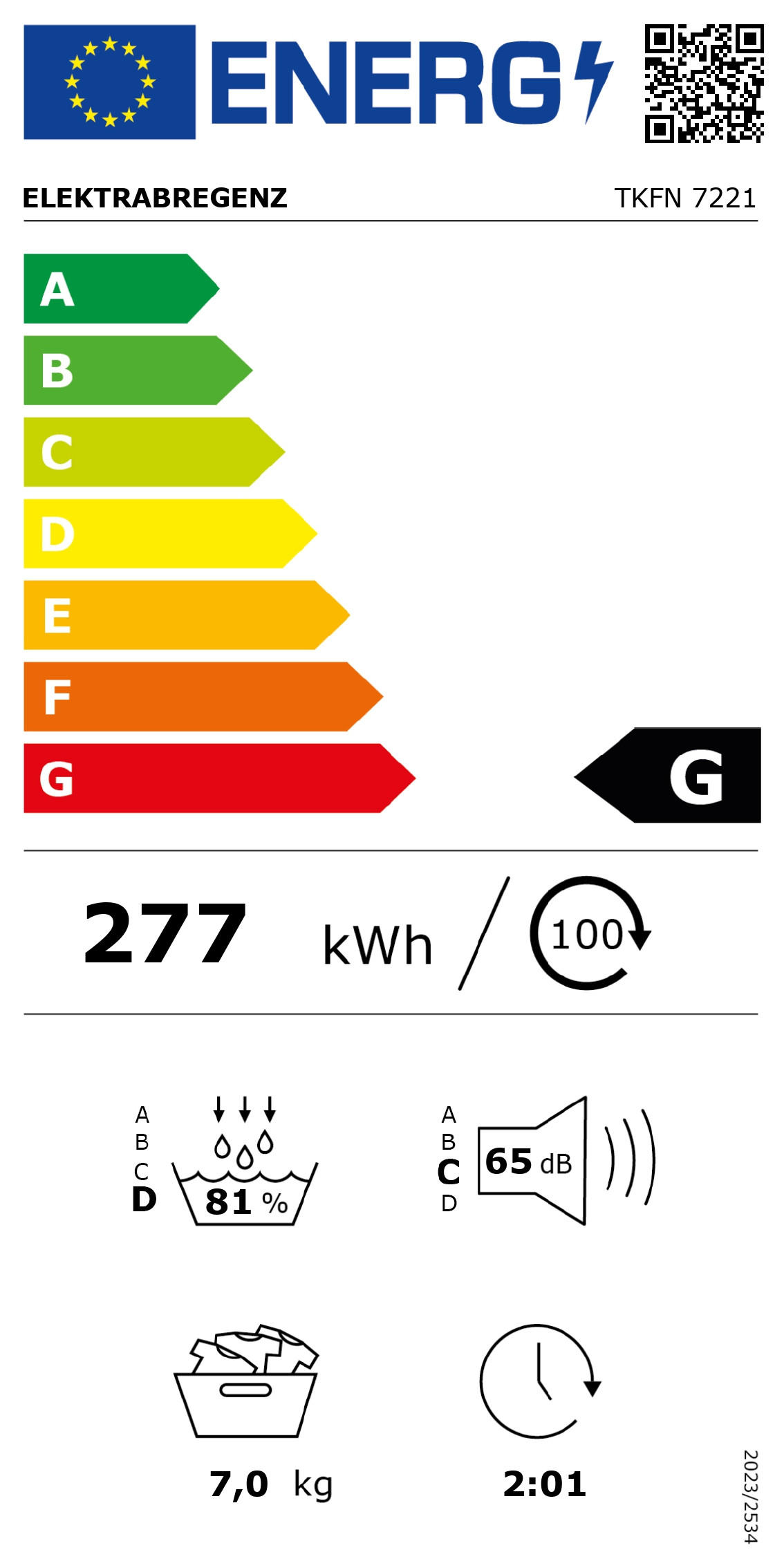 KONDENSTROCKNER TKFN 7221  - Weiß, Basics, Metall (59,7/84,6/58,9cm) - Elektra Bregenz