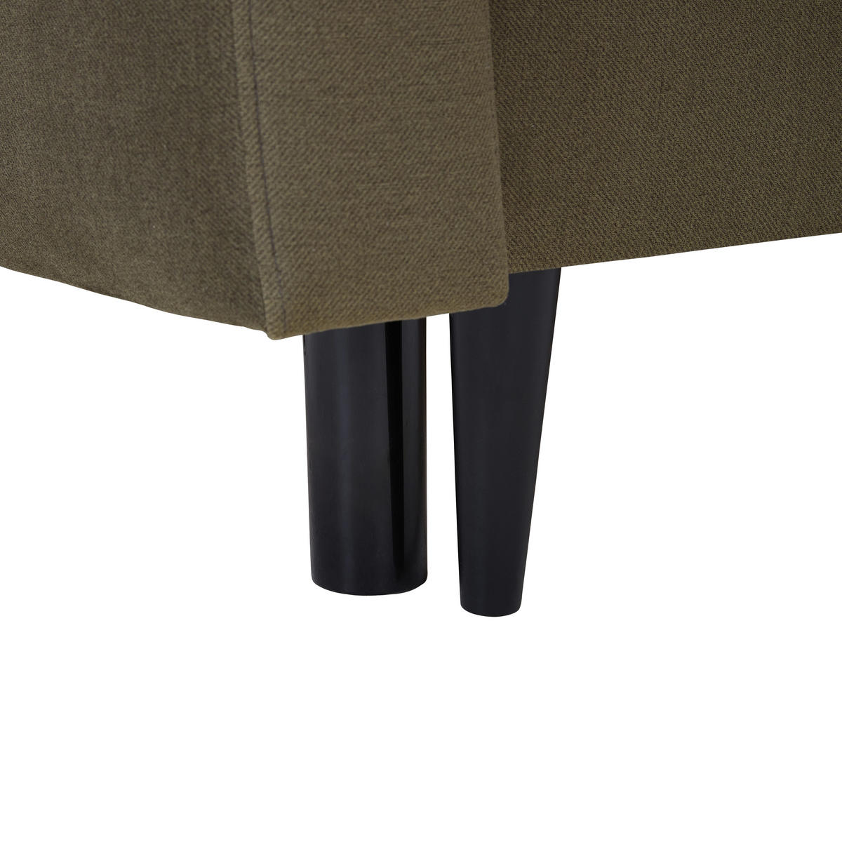 SCHLAFSOFA Samt Olivgrün  - Schwarz/Olivgrün, Konventionell, Holz/Textil (220/95/98cm) - MID.YOU