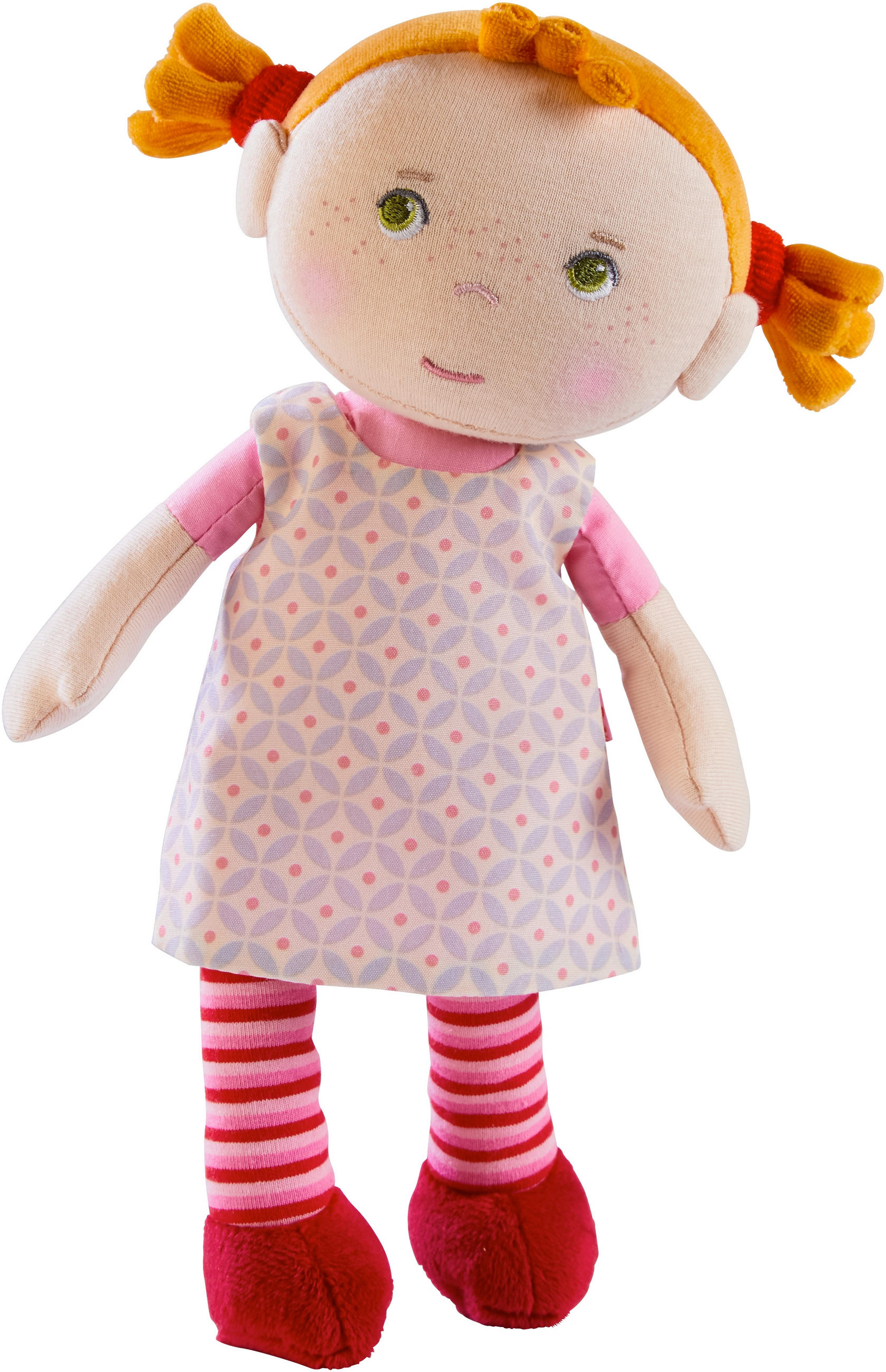Haba Stoffpuppe Roya Lila, Rosa, Rot, Beige 25 cm