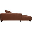 ECKSOFA  in Chenille Rostfarben  222/279 cm  - Rostfarben/Schwarz, KONVENTIONELL, Kunststoff/Textil (222/279cm) - Hom`in