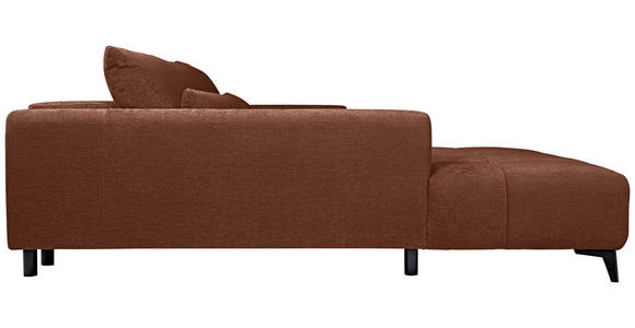 ECKSOFA  in Chenille Rostfarben  222/279 cm  - Rostfarben/Schwarz, KONVENTIONELL, Kunststoff/Textil (222/279cm) - Hom`in