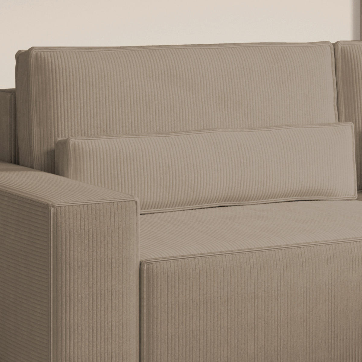 ECKSOFA BRAZIL MINI L Hellbraun Rückenkissen, Schlaffunktion, Stauraum  - Hellbraun/Schwarz, Design, Textil (248/162cm) - MID.YOU