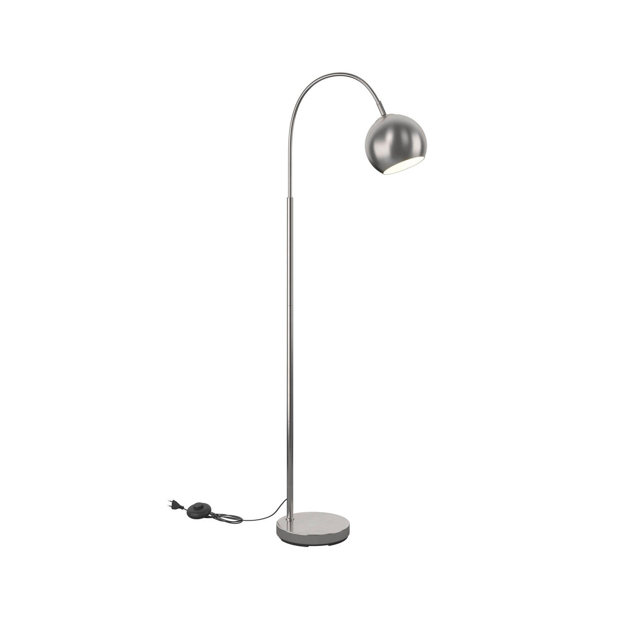 STEHLEUCHTE 46/25/150 cm    - Weiß/Nickelfarben, Basics, Kunststoff/Metall (46/25/150cm)