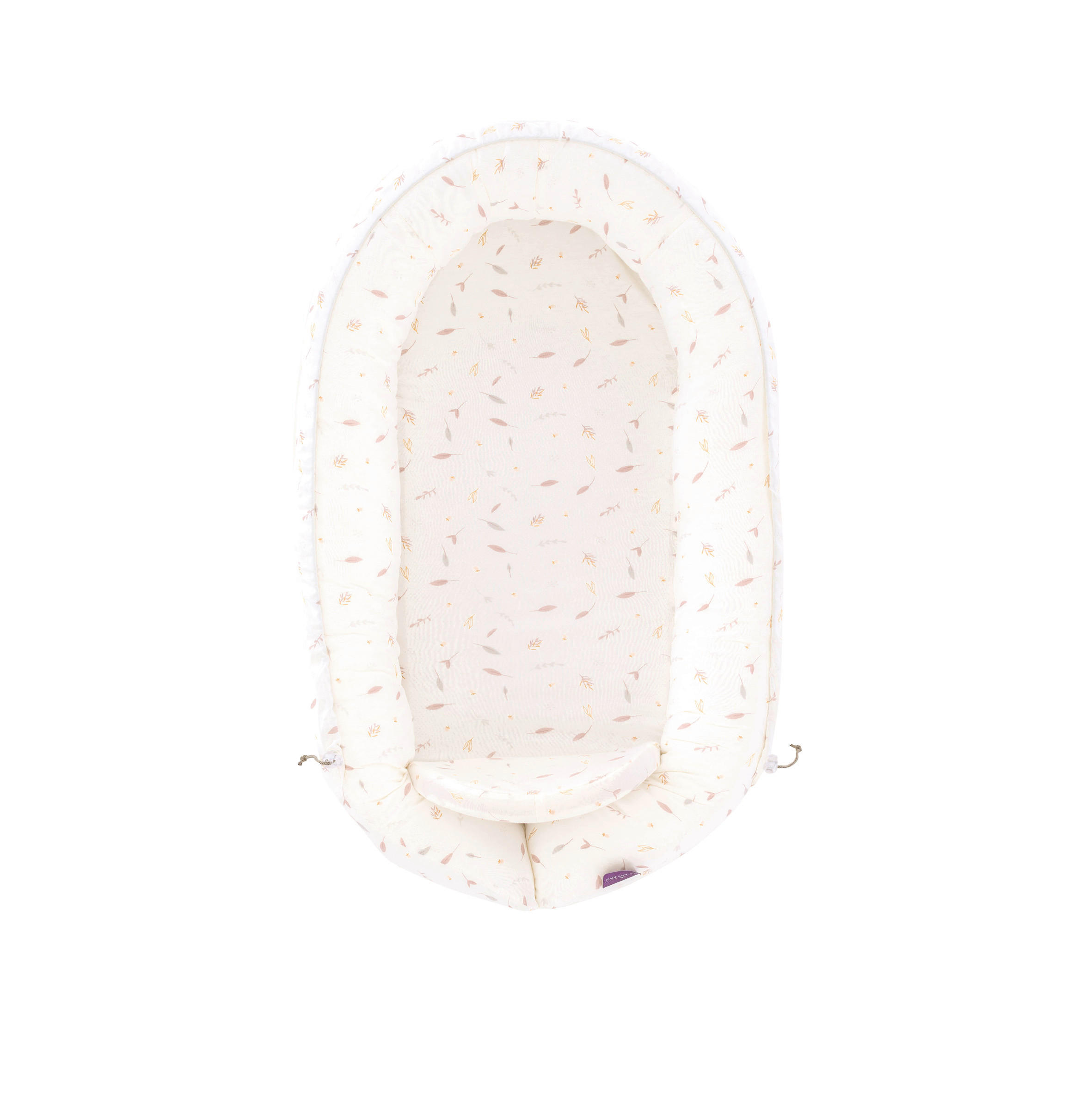 Thumbnail - Träumeland Kuschelnest Home Premium, Creme, Dunkelgrau, Textil, Blätter, Füllung: Kaltschaum, Faserbällchen,Kaltschaum, ...