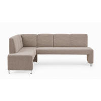 KLUPA KUTNA  svijetlo smeđa, cappuccino  drvo, tekstil, drvni materijal      - srebrne boje/svijetlo smeđa, Moderno, drvni materijal/drvo (264/197cm) - Livetastic