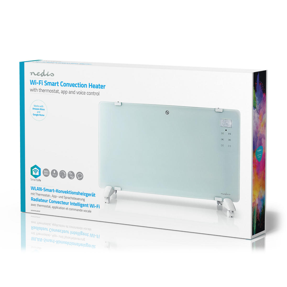 HEIZKÖRPER - Weiß, Basics, Glas (83/52/26cm) - Nedis SmartLife
