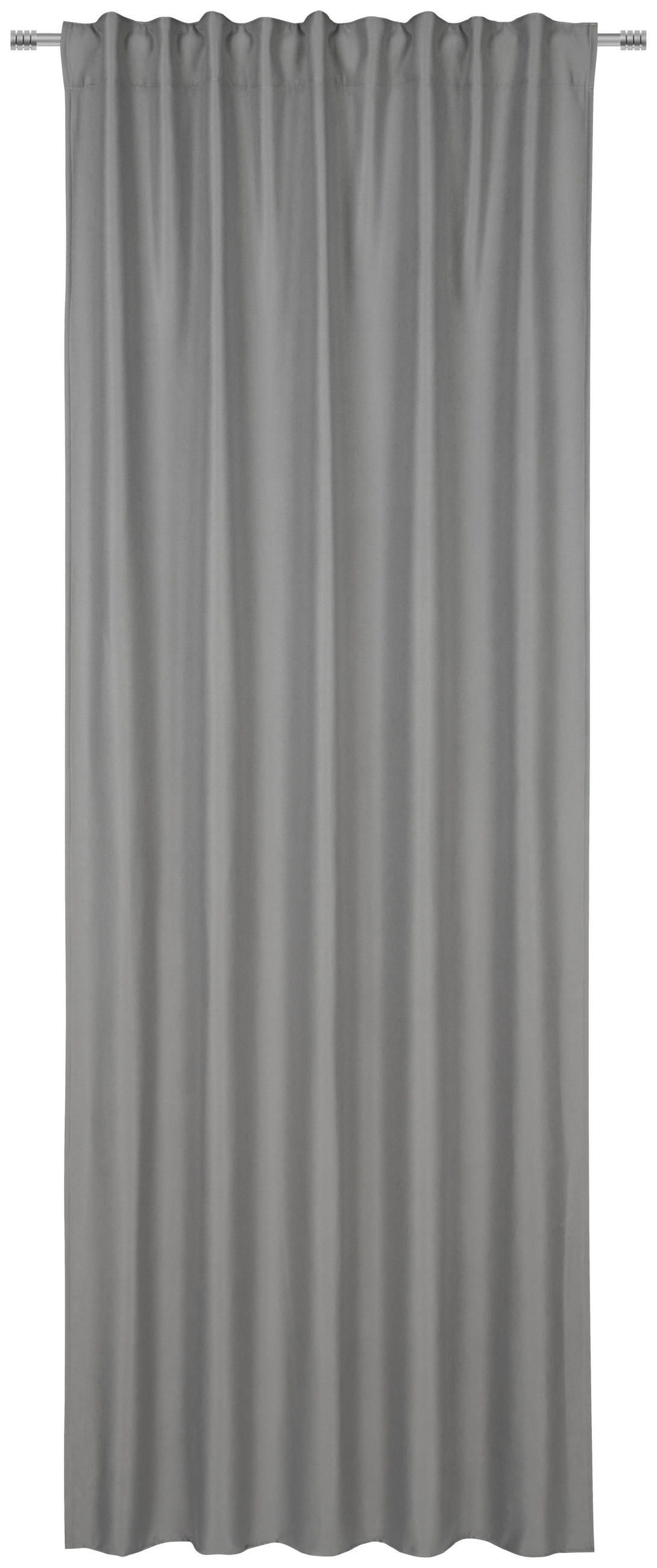 WÄRMESCHUTZVORHANG blickdicht  - Grau, KONVENTIONELL, Textil (135/245cm)