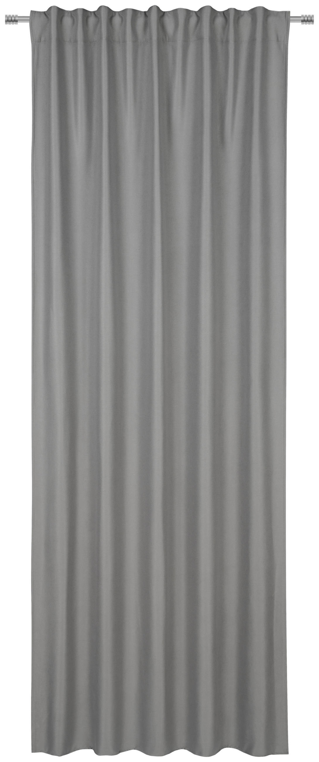 WÄRMESCHUTZVORHANG blickdicht  - Grau, KONVENTIONELL, Textil (135/245cm)