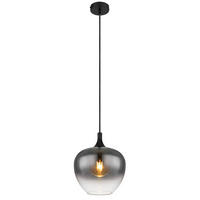 HÄNGLAMPA 24/120 cm  - svart, Design, metall/glas (24/120cm) - Globo