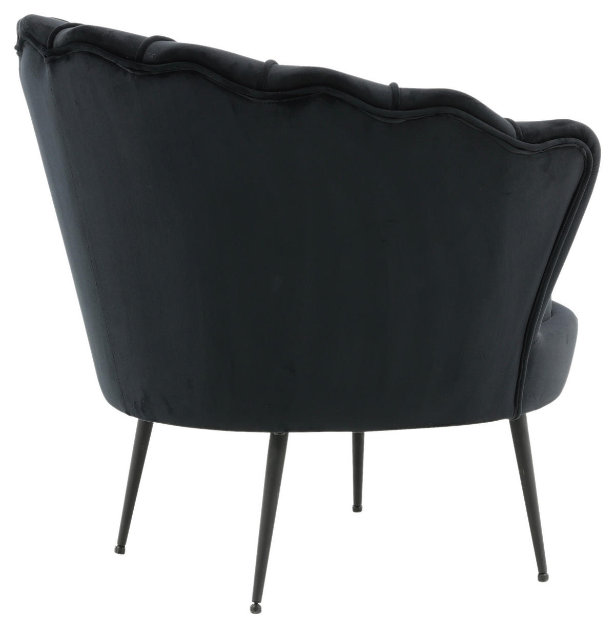 SESSEL in Schwarz  - Schwarz, Design, Textil/Metall (83/76/77cm) - Livetastic