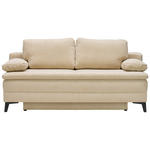 BOXSPRINGSOFA  in Cord Beige  - Beige/Schwarz, Design, Textil/Metall (200/100/108cm) - Novel