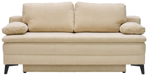 BOXSPRINGSOFA  in Cord Beige  - Beige/Schwarz, Design, Textil/Metall (200/100/108cm) - Novel