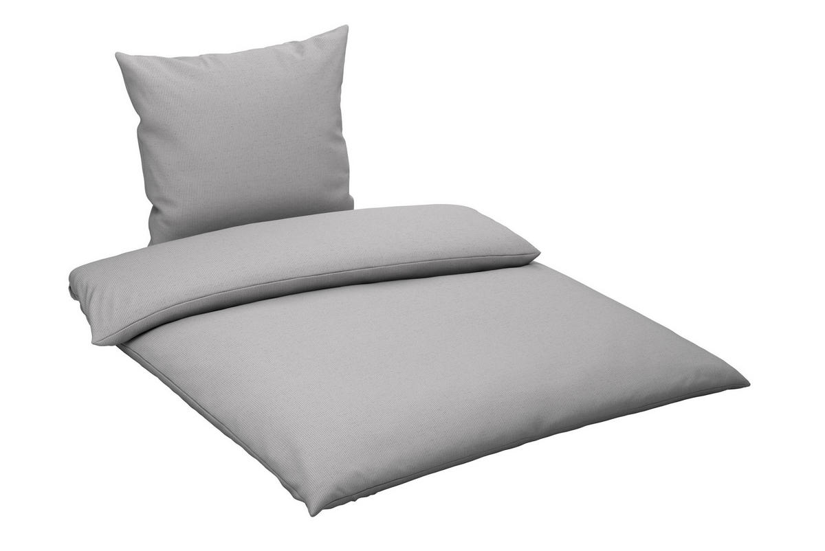 BETTWÄSCHE 155/220 cm  - Hellgrau, Textil (155/220cm) - Bio:Vio