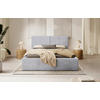 POLSTERBETT Lattenrost, Bettkasten 180/200 cm  in Hellgrau  - Hellgrau/Schwarz, MODERN, Holz/Textil (180/200cm) - MID.YOU