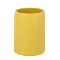 ZAHNPUTZBECHER FUNO  - Gelb, KONVENTIONELL, Keramik (7,5/10,5/7,5cm) - Schöner Wohnen