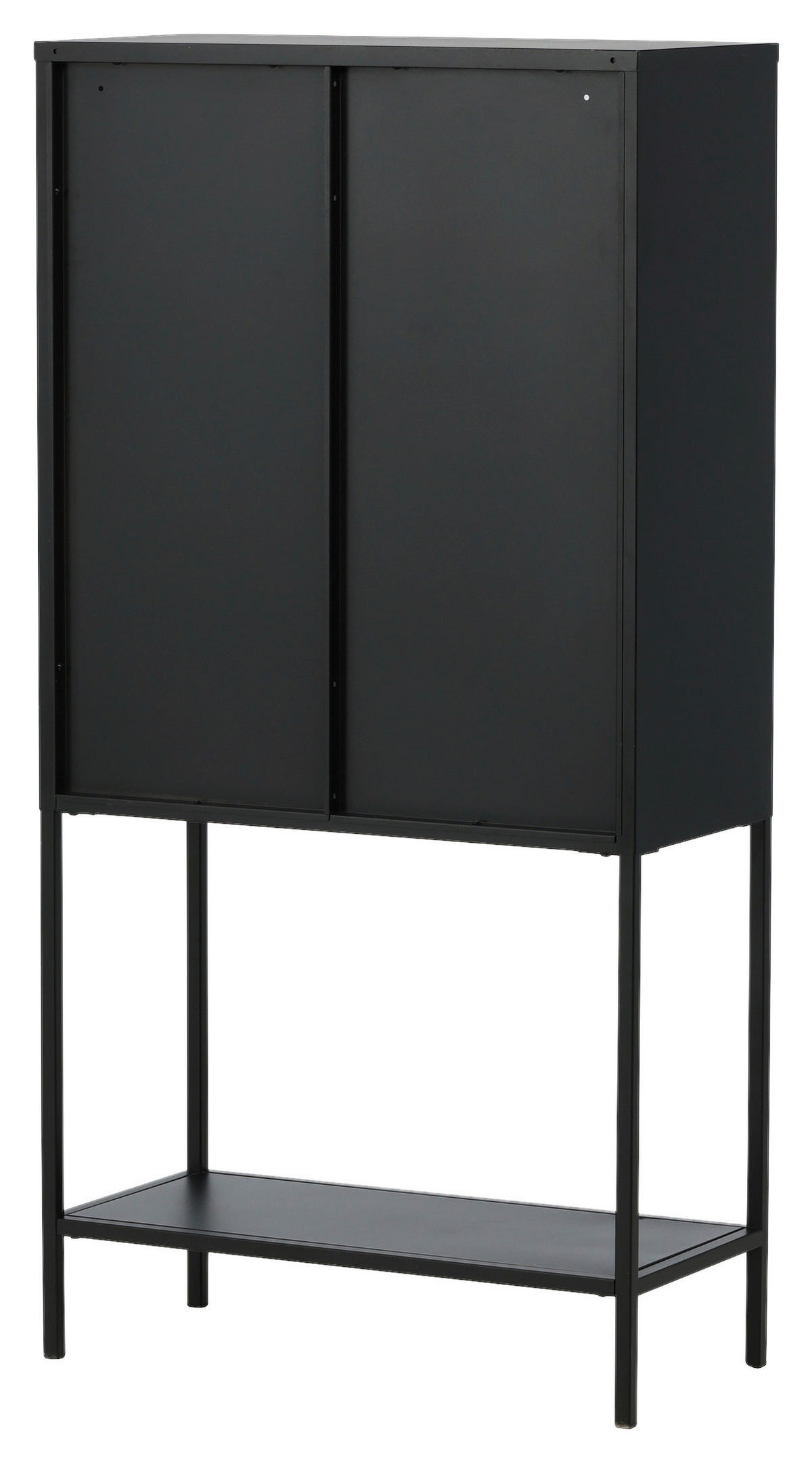 VITRINE in Schwarz  - Schwarz, Design, Metall (75/150/35cm) - Livetastic