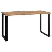 PISAĆI STOL ZA MLADE  boje hrasta  metal, drvni materijal  - boje grafita/boje hrasta, Design, drvni materijal/metal (140/70/74cm) - Hom`in