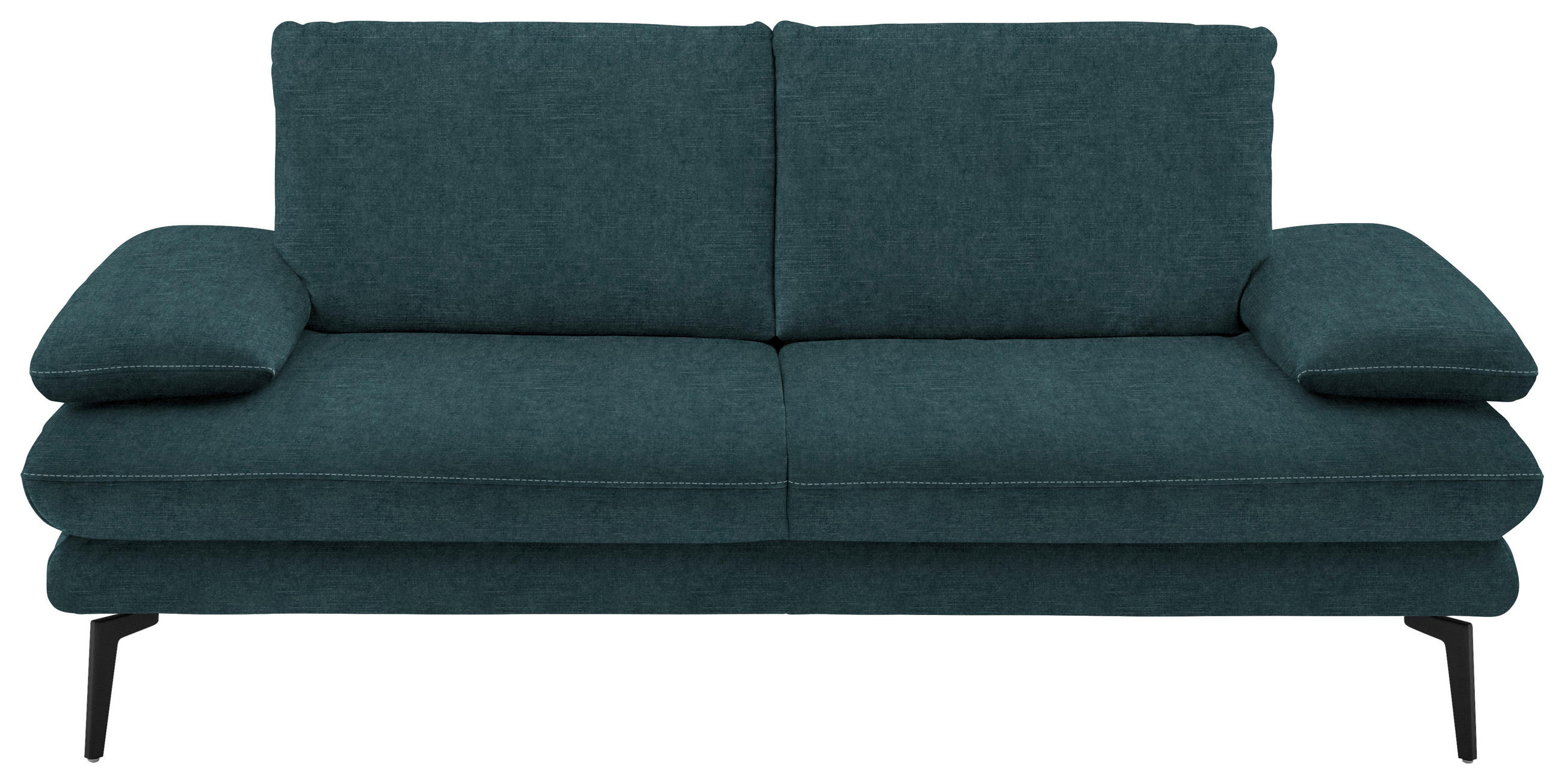 2,5-SITZER in Velours Petrol  - Beige/Petrol, Design, Textil/Metall (196/89/104cm) - Dieter Knoll