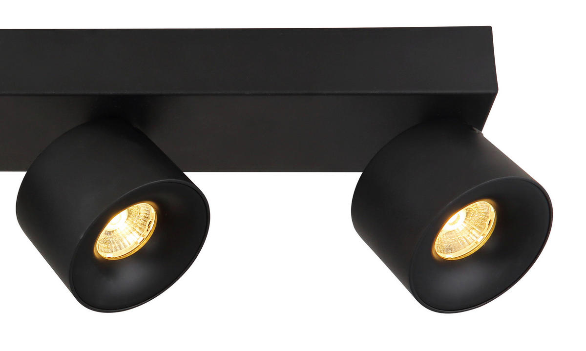 LED ZÁŘIČ, 45,5/7,2/12 cm - černá/průhledné, Design, kov/plast (45,5/7,2/12cm) - Globo