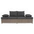 LOUNGESOFA Kunststoffgeflecht - Dunkelgrau/Braun, KONVENTIONELL, Kunststoff/Textil (210/80/66cm) LOUNGESOFA Kunststoffgeflecht - Dunkelgrau/Braun, KONVENTIONELL, Kunststoff/Textil (210/80/66cm)