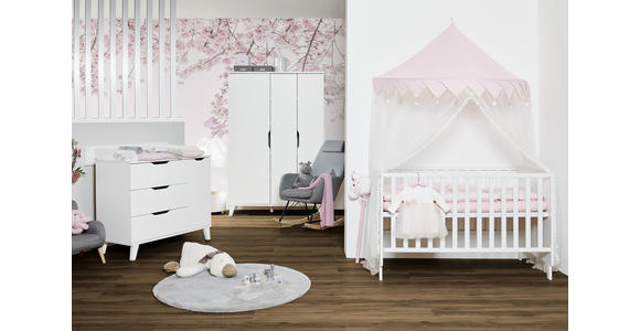 GITTERBETT Michi  143,4/78,9/76,6 cm   - Weiß, Trend, Holz/Holzwerkstoff (143,4/78,9/76,6cm) - My Baby Lou